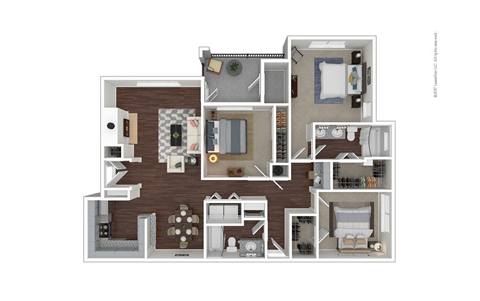 C2 Floor Plan at Preserve at Rolling Oaks, Austin, 78728